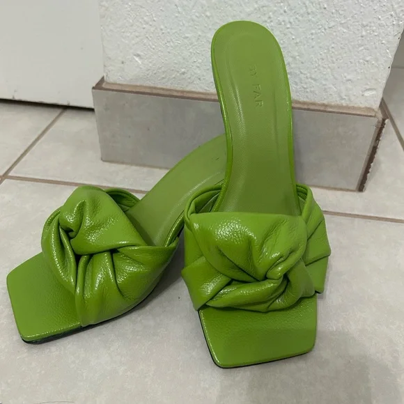 BY FAR Green Lana Heeled Sandals - Picture 3 of 11